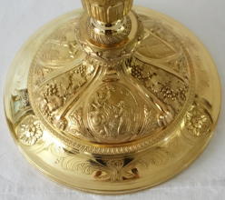 Antique solid silver gilt French Baroque Chalice